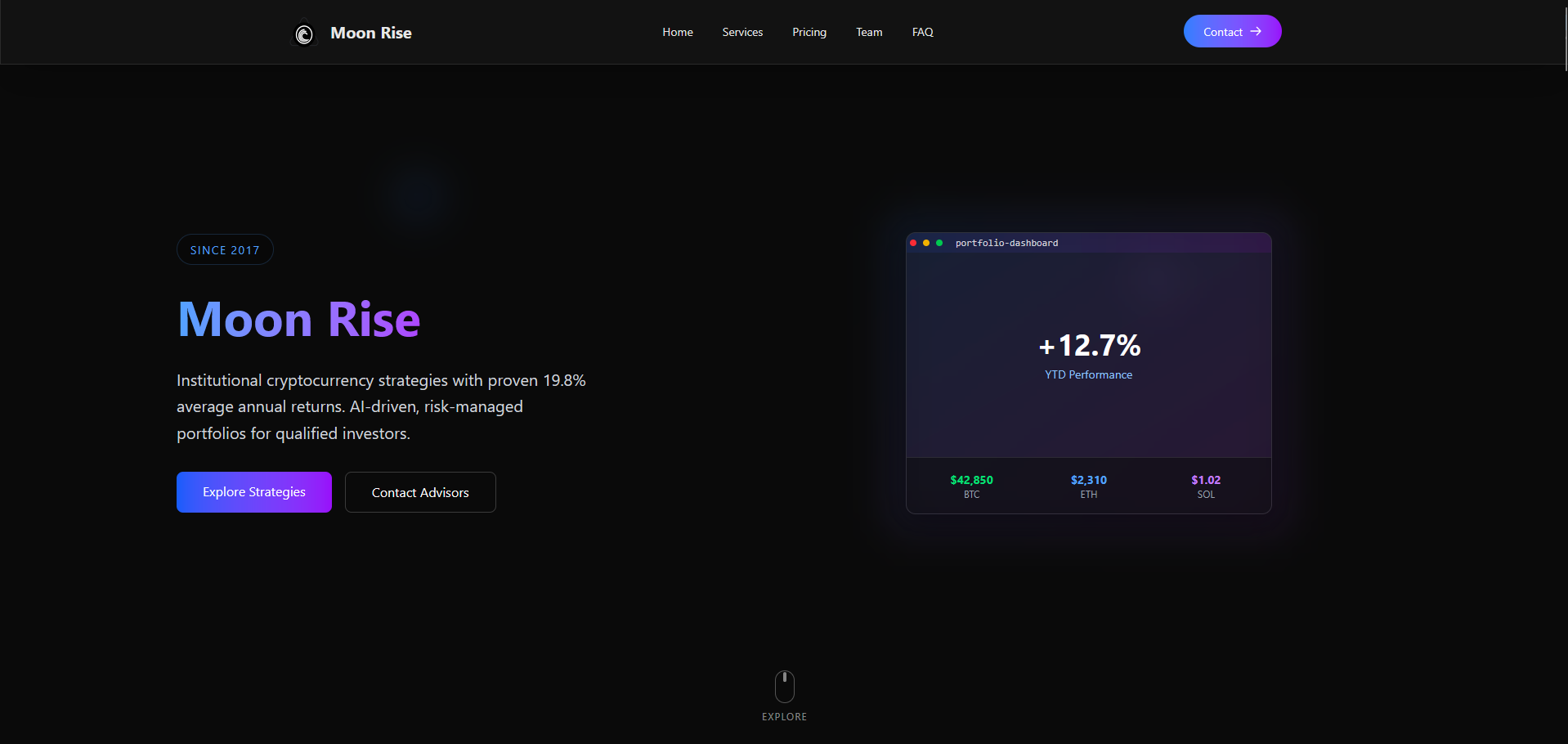Crypto Landing Page
